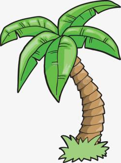 卡通椰子树海报背景素材