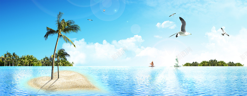 缤纷夏日清爽背景背景