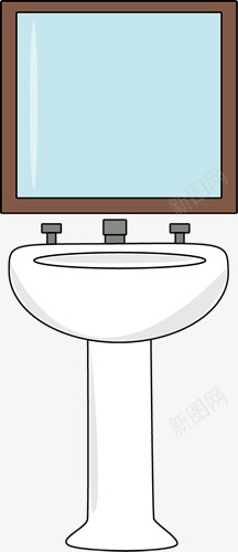 卫生间卡通png免抠素材_新图网 https://ixintu.com 卡通手绘 卫生间PNG图 卫生间免扣PNG图 卫生间免扣图 洗脸池 镜子