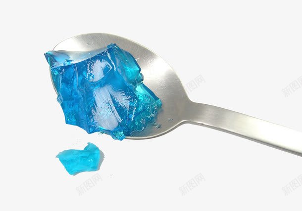 一勺蓝色的果冻png免抠素材_新图网 https://ixintu.com 勺子 果冻 蓝色的