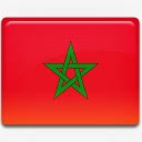 摩洛哥国旗国国家标志图标图标