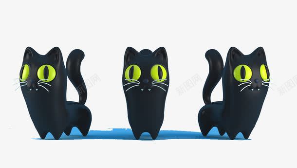 黑猫黏土产品实物图png免抠素材_新图网 https://ixintu.com 动物 手作 猫 黏土 黑猫