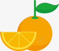 柑橘切片切片卡通柑橘高清图片