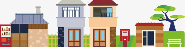 手绘房屋矢量图ai免抠素材_新图网 https://ixintu.com 创意 卡通 可爱 彩色图 房屋 手绘图 简单 矢量图