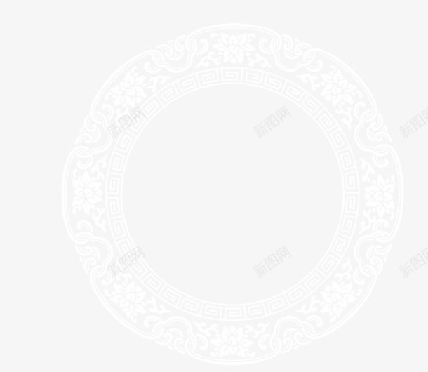 装饰图案png免抠素材_新图网 https://ixintu.com 圆形 白色 花纹 装饰图案