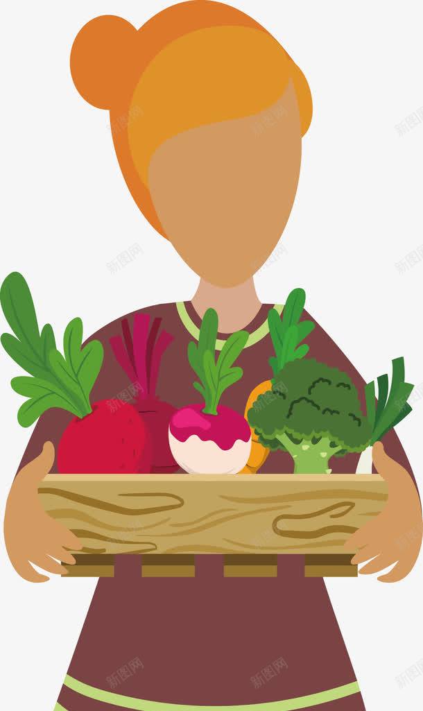 买蔬菜的阿姨png免抠素材_新图网 https://ixintu.com 三农 农村 农民 劳动 蔬菜