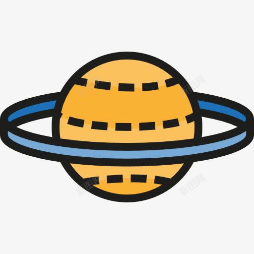 萨图恩图标png_新图网 https://ixintu.com 九大行星 卡通土星 土星 地球 天文 太阳系 教育 科学