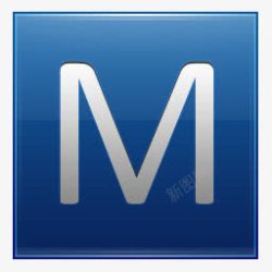 m530w字母M蓝色图标高清图片