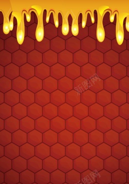 蜂蜜背景装饰矢量图背景