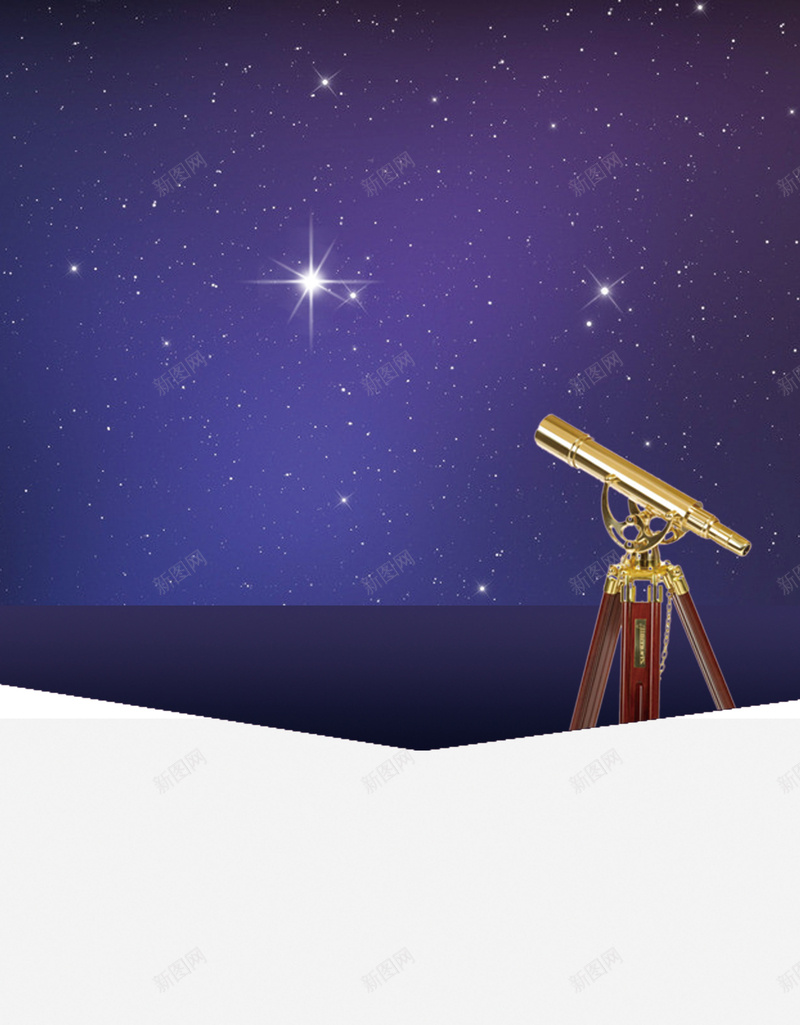 夜色里的望远镜背景psd_新图网 https://ixintu.com 平淡 摄影 星空 望远镜 蓝色 风景