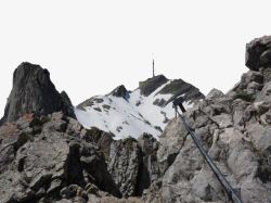 阿尔卑斯山徒步登山五素材