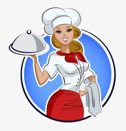 卡通女厨师素材