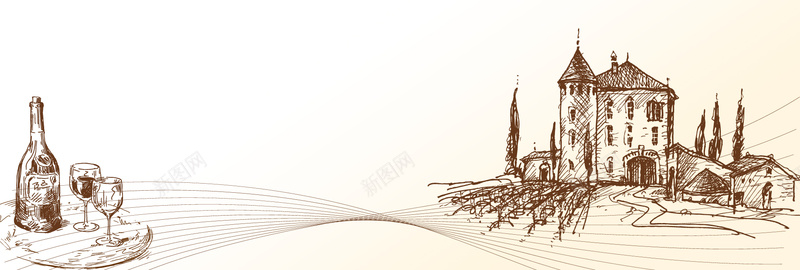 红酒bannerpsd设计背景_新图网 https://ixintu.com 卡通 广告设计 手绘 海报banner 淘宝广告banner 淘宝界面设计 童趣 红酒banner图片免费下载设计 设计