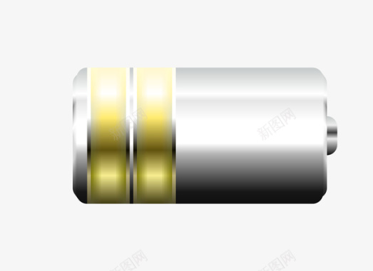黄色卡通手绘电池电量矢量图图标图标
