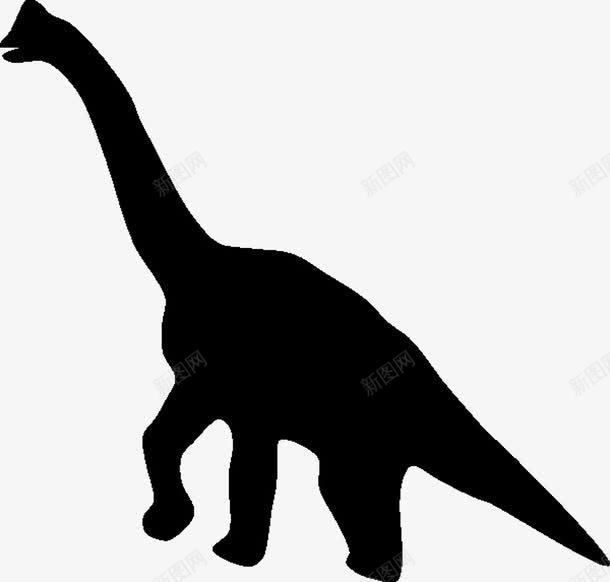 黑色恐龙剪影图标png_新图网 https://ixintu.com 元素 剪影 恐龙 黑色