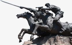 骑士雕塑骑马骑士效果党园雕塑高清图片