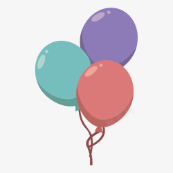 三色气球卡通三色气球矢量图高清图片