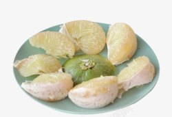 绿皮果实薄皮切片水果柚子高清图片