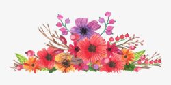 中国风水墨画鲜花装饰图案素材