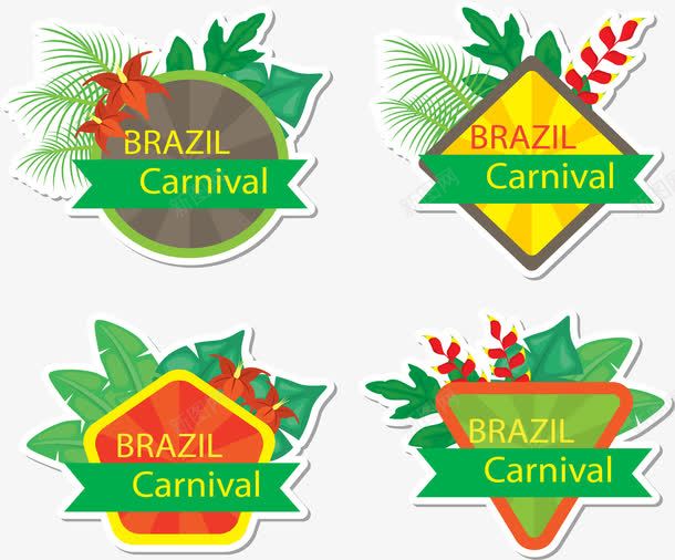 巴西狂欢节海报png免抠素材_新图网 https://ixintu.com 巴西 狂欢节 矢量素材 绿色 节日海报