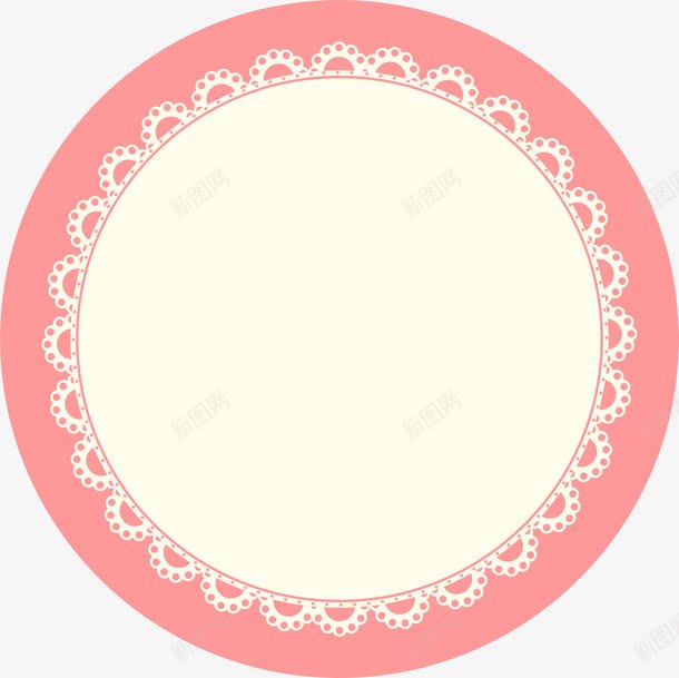 粉色蕾丝花边边框png免抠素材_新图网 https://ixintu.com 免抠PNG 粉色 蕾丝花边 边框