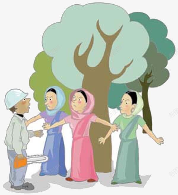 妇女阻止工人非法砍树png免抠素材_新图网 https://ixintu.com 妇女 砍树 阻止砍树 非法砍树