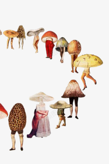 蘑菇头人腿psd免抠素材_新图网 https://ixintu.com 人腿 创意设计 怪人 蘑菇头 设计元素