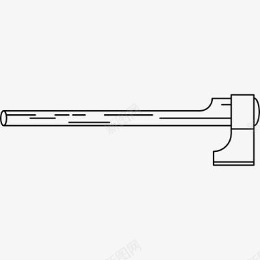 斧头刀具在水平位置图标图标