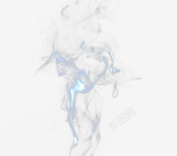 微蓝透明装饰烟雾高清图片