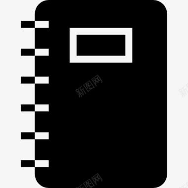 笔记本的黑色界面符号图标图标