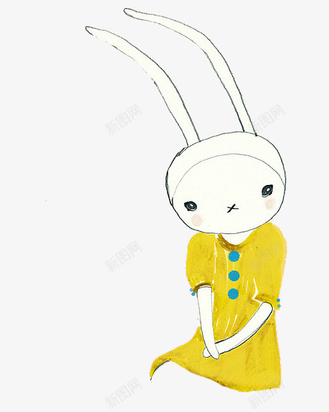 可爱的小兔子png免抠素材_新图网 https://ixintu.com 人物 兔子 动漫 动物 卡通 复古 漫画