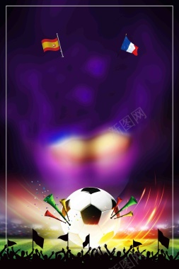 炫彩创意俄罗斯世界杯海报背景