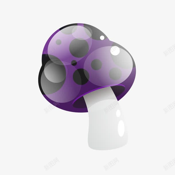 卡通可爱紫色精美蘑菇png免抠素材_新图网 https://ixintu.com 卡通 可爱 精美 紫色 蘑菇