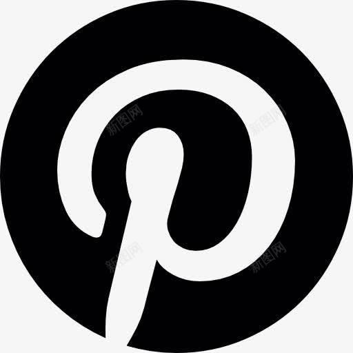 Pinterest标志按钮图标png_新图网 https://ixintu.com Pinterest 社交媒体 社交网络 社会 网络