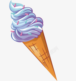 一根蓝色冰淇淋矢量图素材