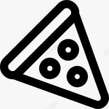 比萨三角轮廓图标图标
