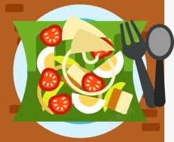 健康素食日餐饮健康餐饮卡通图案高清图片