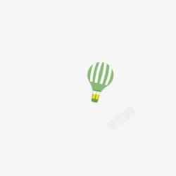 绿白条热气球高清图片