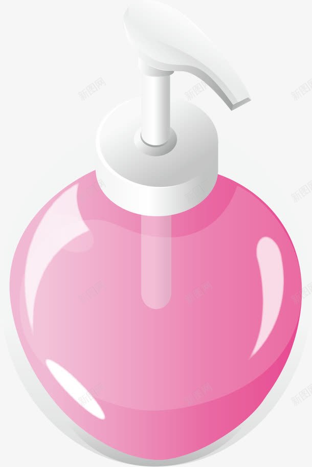 洗手液瓶子png免抠素材_新图网 https://ixintu.com 洗手液 瓶子 瓶子素材 矢量素材 粉色