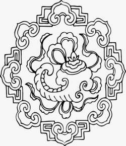 中国传统图案抽象花纹素材
