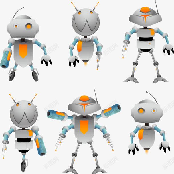 白色创意机器人png免抠素材_新图网 https://ixintu.com 卡通机器人 机器人 白色机器人 矢量机器人
