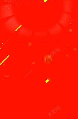 红色喜庆节日装饰线条圆形素材
