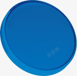 蓝色盖子圆形盘子素材