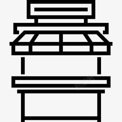 食品摊位大排档图标高清图片