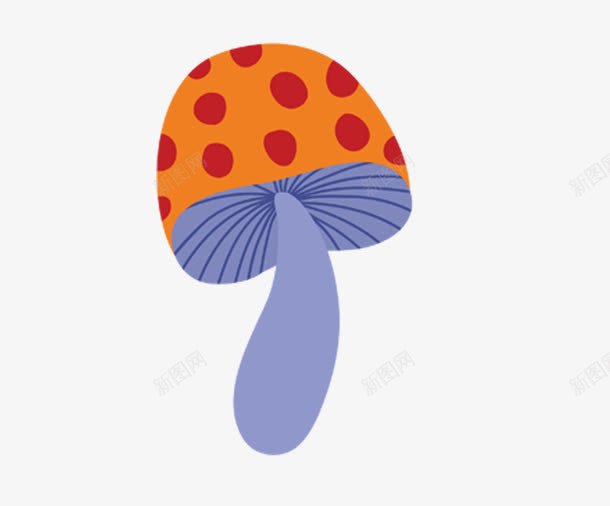 彩色斑点蘑菇png免抠素材_新图网 https://ixintu.com 儿童风格 卡通 彩色蘑菇 斑点 蘑菇