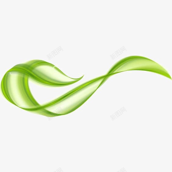 绿色烟雾线条png免抠素材_新图网 https://ixintu.com 创意 创意线条 手绘线条 线条素材