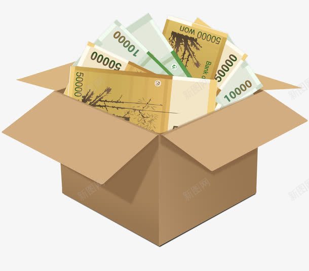 满箱子金钱png免抠素材_新图网 https://ixintu.com 买东西 满满当当 箱子 素材 钱物