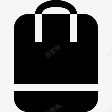 旅行袋垂直黑色标图标图标