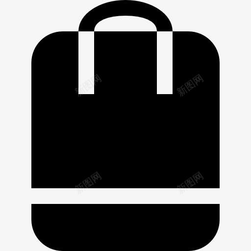 旅行袋垂直黑色标图标png_新图网 https://ixintu.com 大杯固体 工具 工具和用具 旅行行李 旅行袋 暗 行李 黑