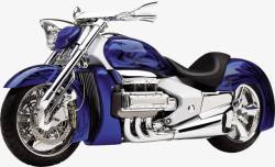 蓝色摩托车素材